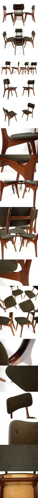 Set Of 4 Retro Vintage Danish Ib Kofod Larsen Teak Dining Chairs Mid Century 60s photo furniture
