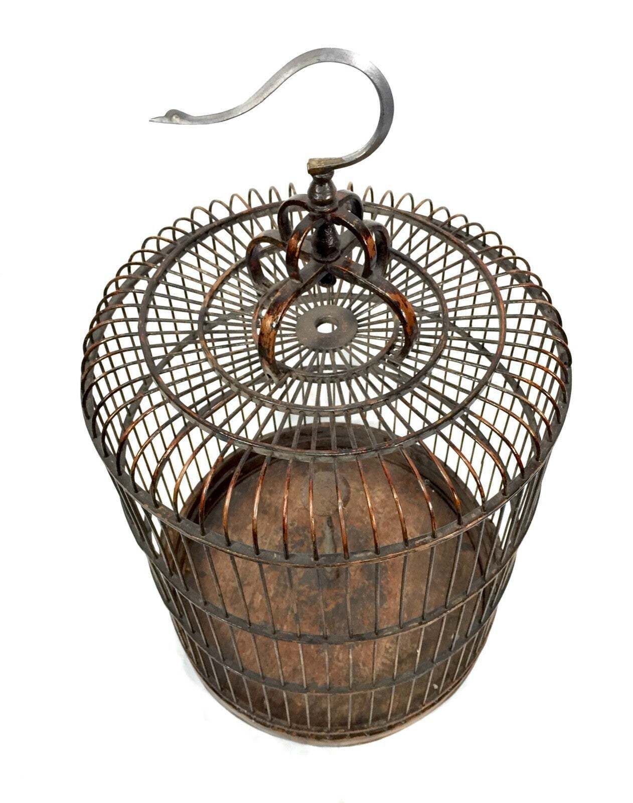 Antique 20th Century Oriental Bird Cage / Birdcage House / Tabletop / Hanging photo 349.0