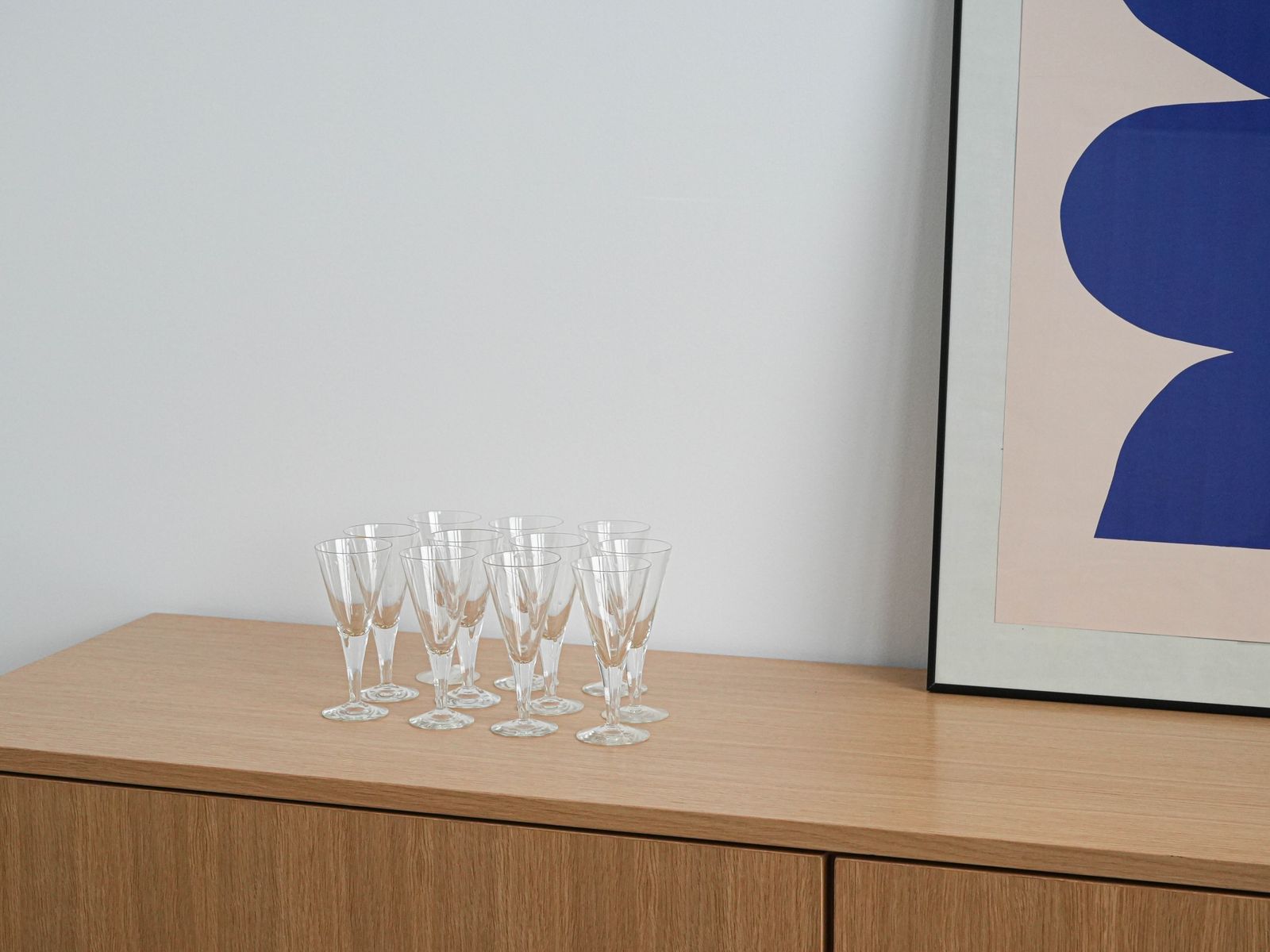 Set Of Crystal Glasses, Danish Design, 1970s, Manufacturer: Denmark photo furniture