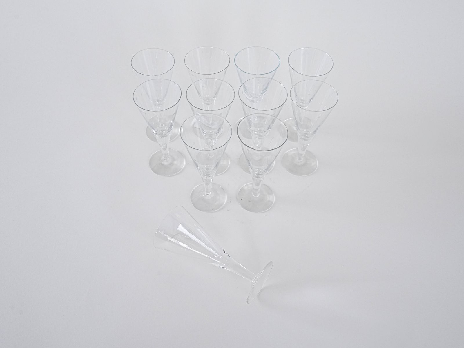 Set Of Crystal Glasses, Danish Design, 1970s, Manufacturer: Denmark photo vinterior