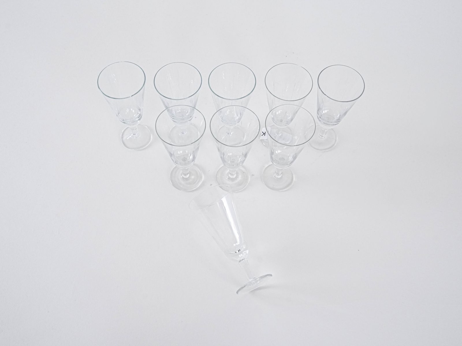 Set Of Crystal Glasses, Danish Design, 1970s, Manufactured In Denmark photo vinterior