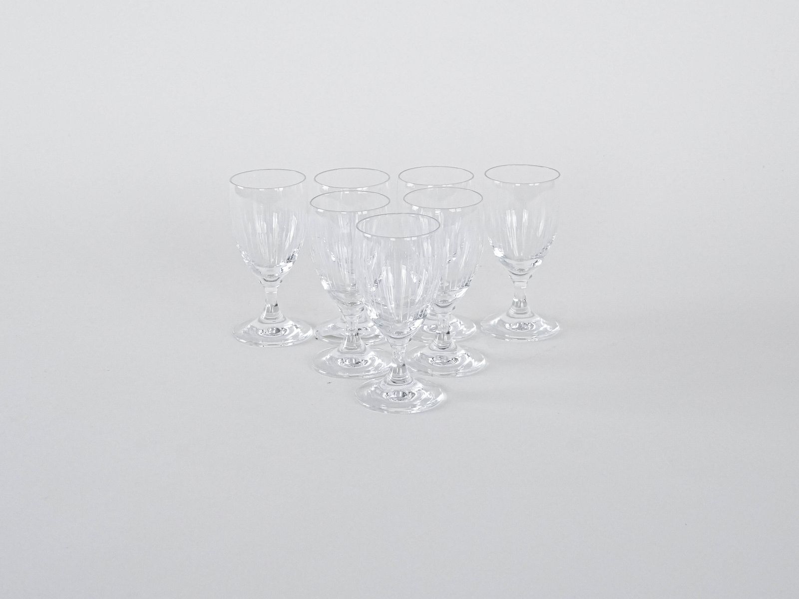 Set Of Crystal Glasses, Danish Design, 1970s, Manufactured In Denmark photo for sale