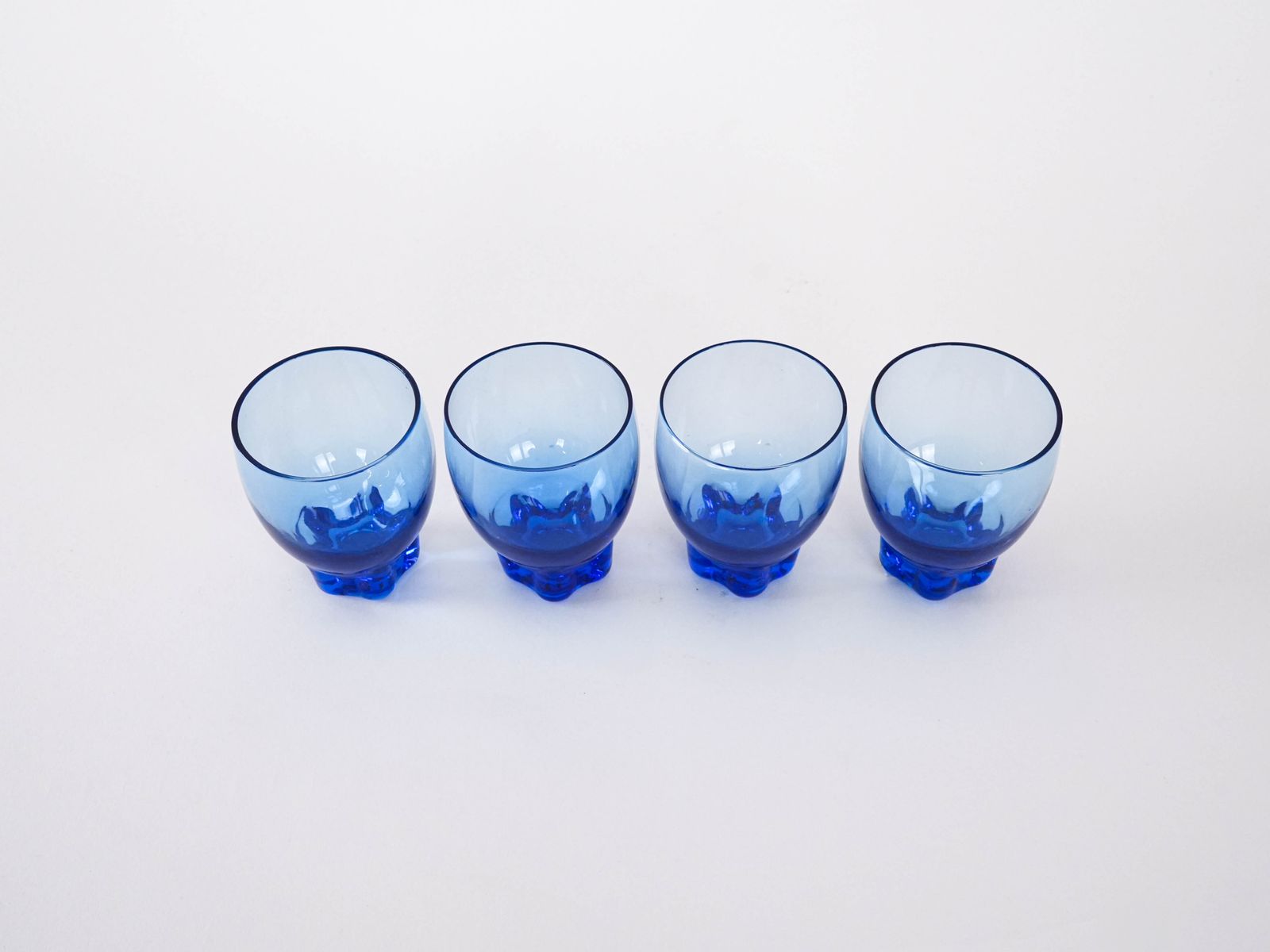 Set Of Cobalt Glasses, Danish Design, 1970s, Manufactured In Denmark photo 259.0
