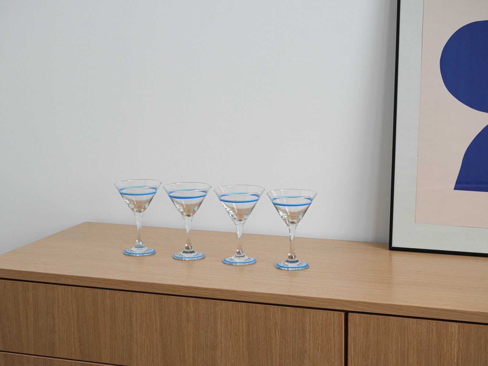 Set Of Martini Glasses, Danish Design, 1970s, Manufactured In Denmark photo furniture