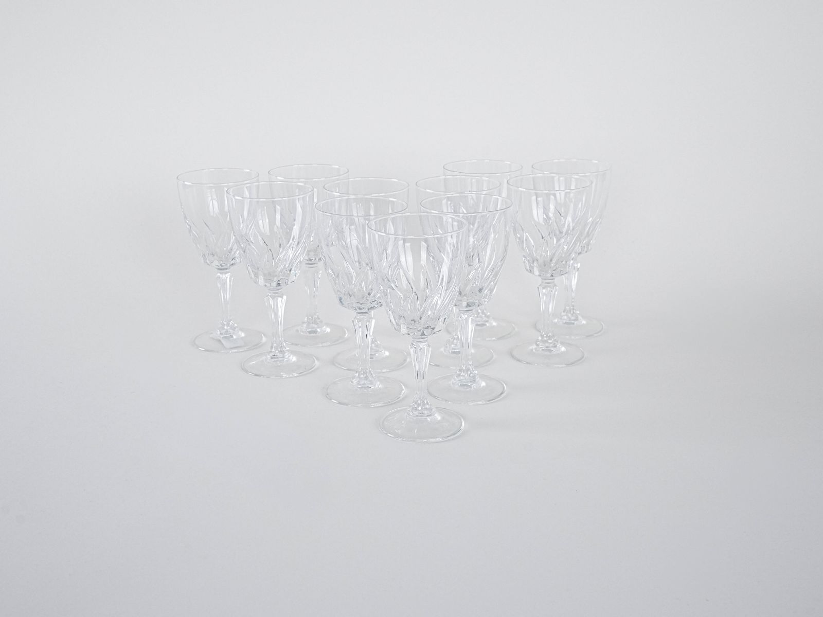 Set Of Crystal Glasses, Danish Design, 1970s, Manufactured In Denmark photo for sale