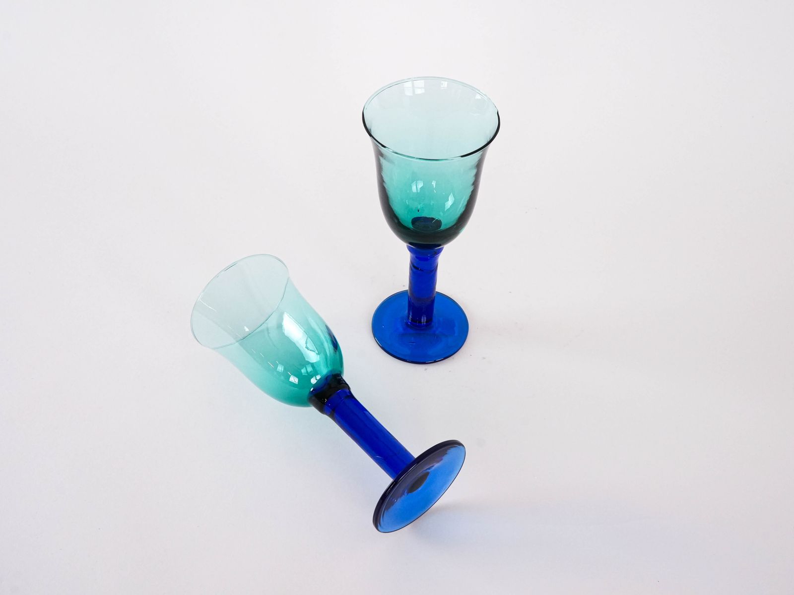 Pair Of Colourful Glasses, Danish Design, 1970s, Manufactured In Denmark photo vinterior