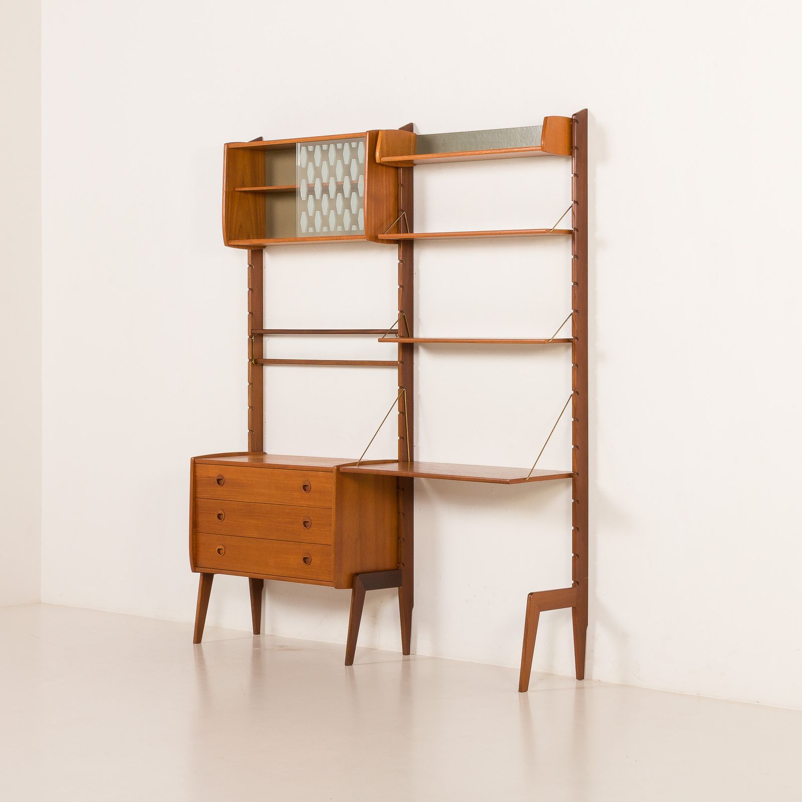 Ergo Free Standing Wall Unit With A Desk By John Texmon, Norway 1960s photo vinterior