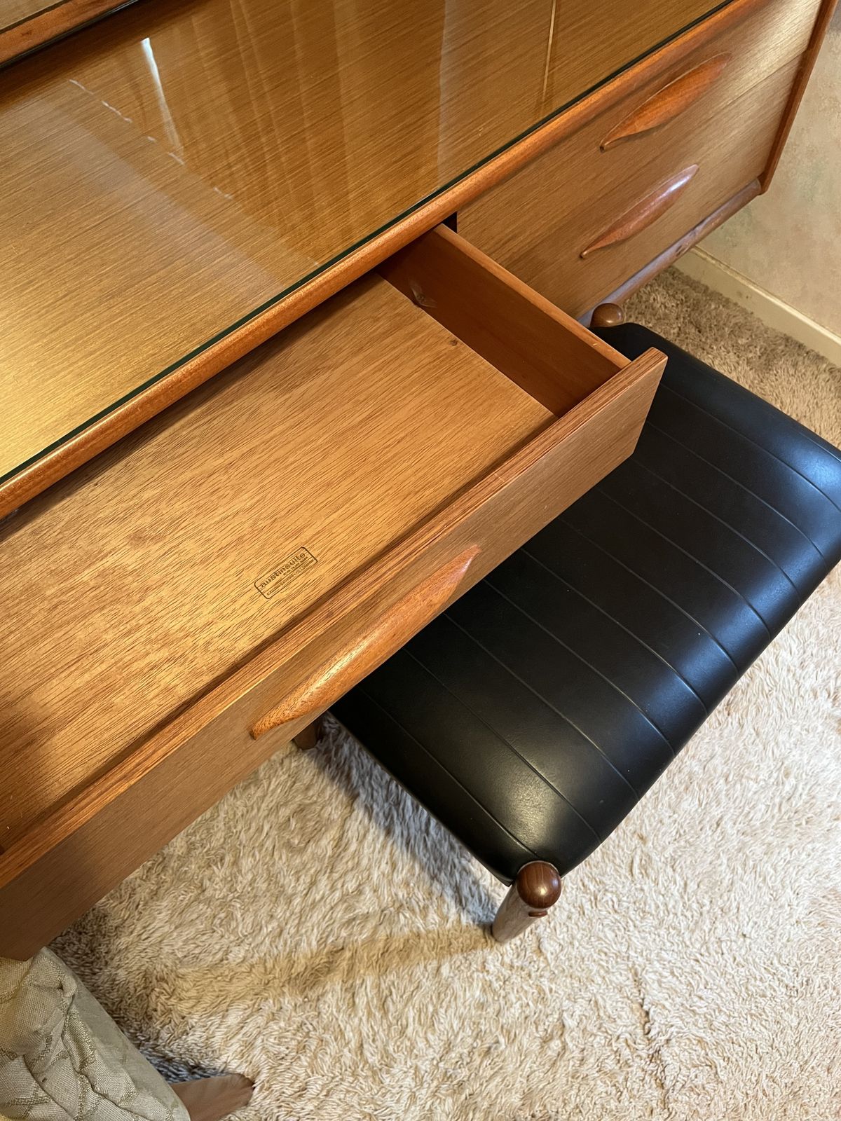 Austinsuite Teak Bedroom Suite — 1960s, Mid Century Modern, Original Label photo furniture