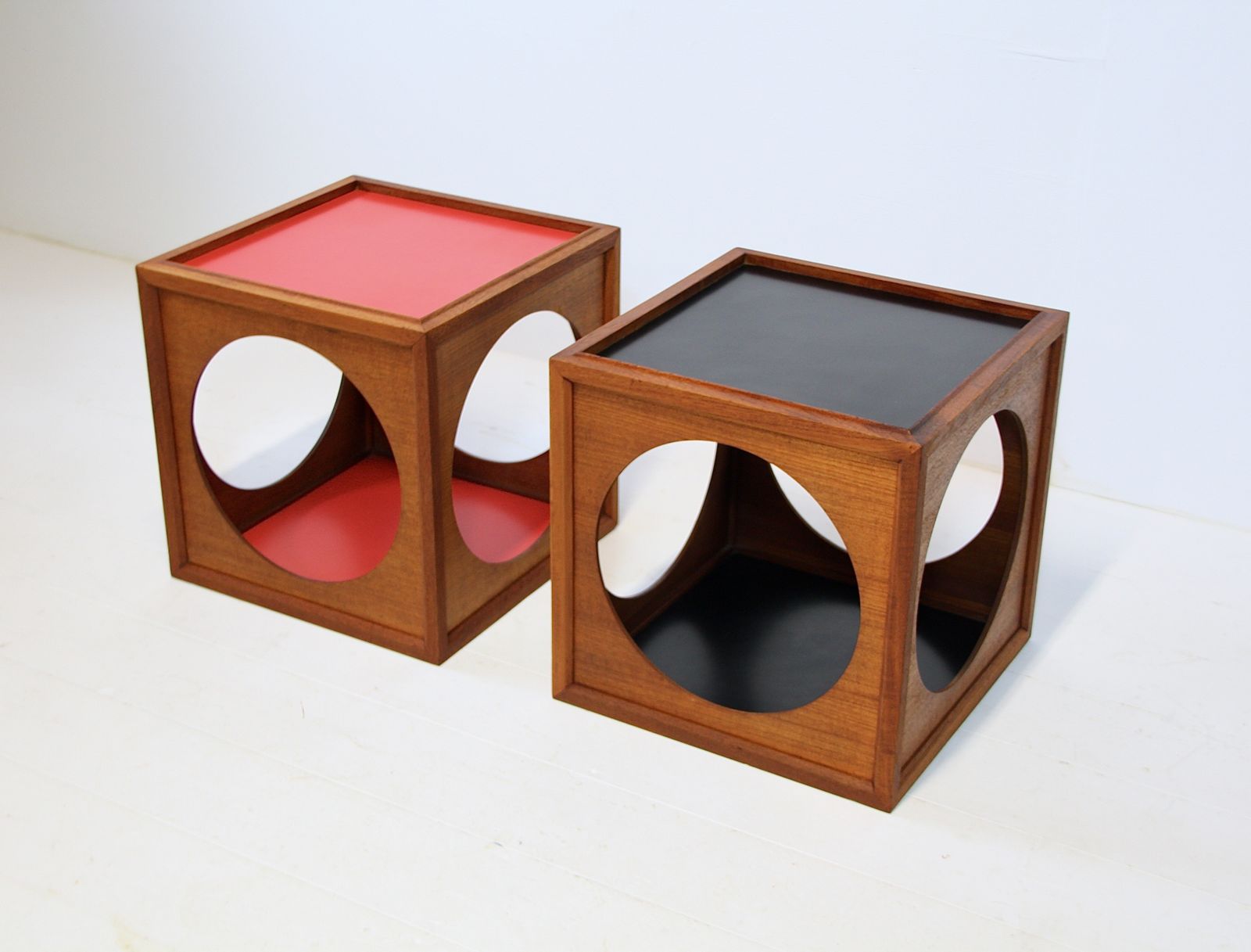 Vintage Japanese Hako Tables By Yoshiteru Hara Teak 1967