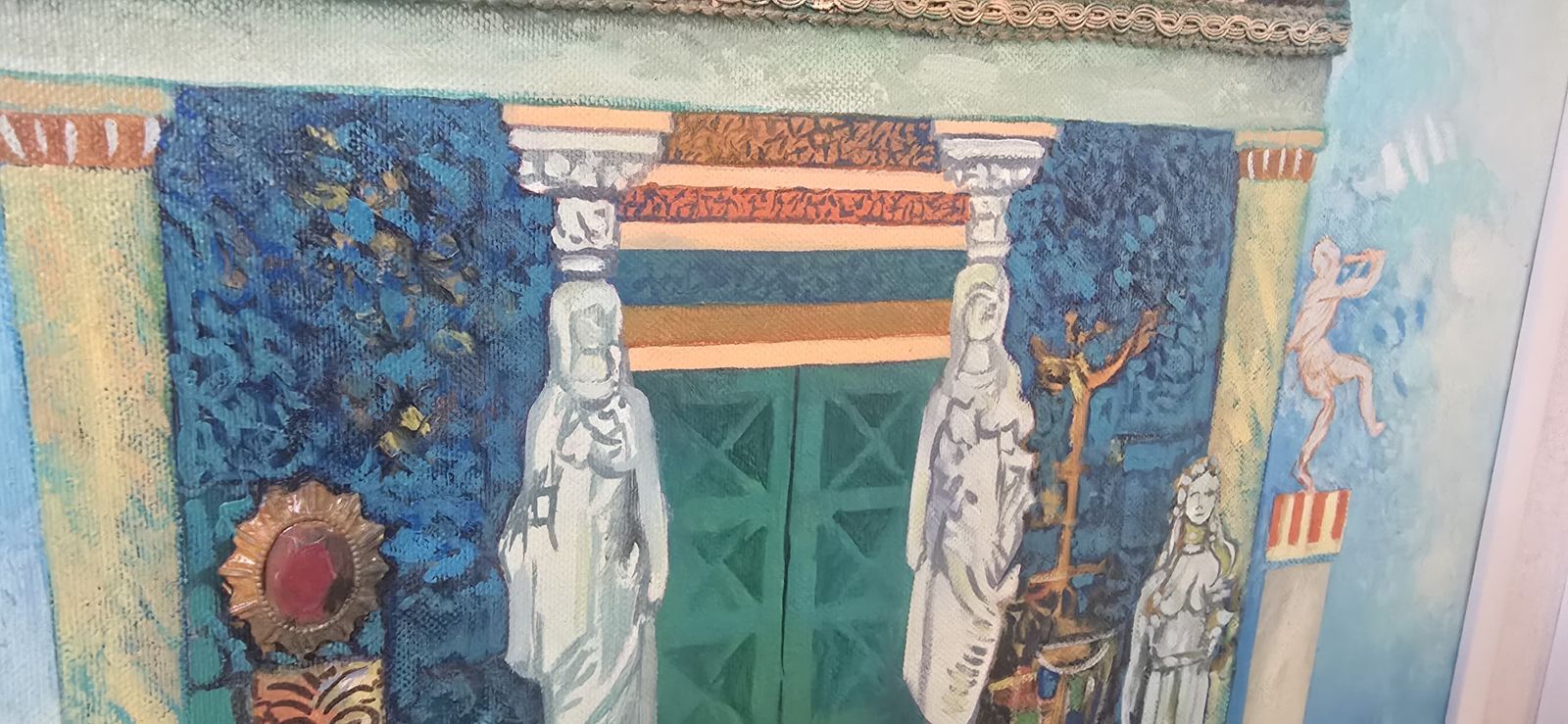 Unico Ed Esclusivo Dipinto Mosaico Materico Con Rilievo "Il Tesoro Di Sifno" (1993) photo 1165.45