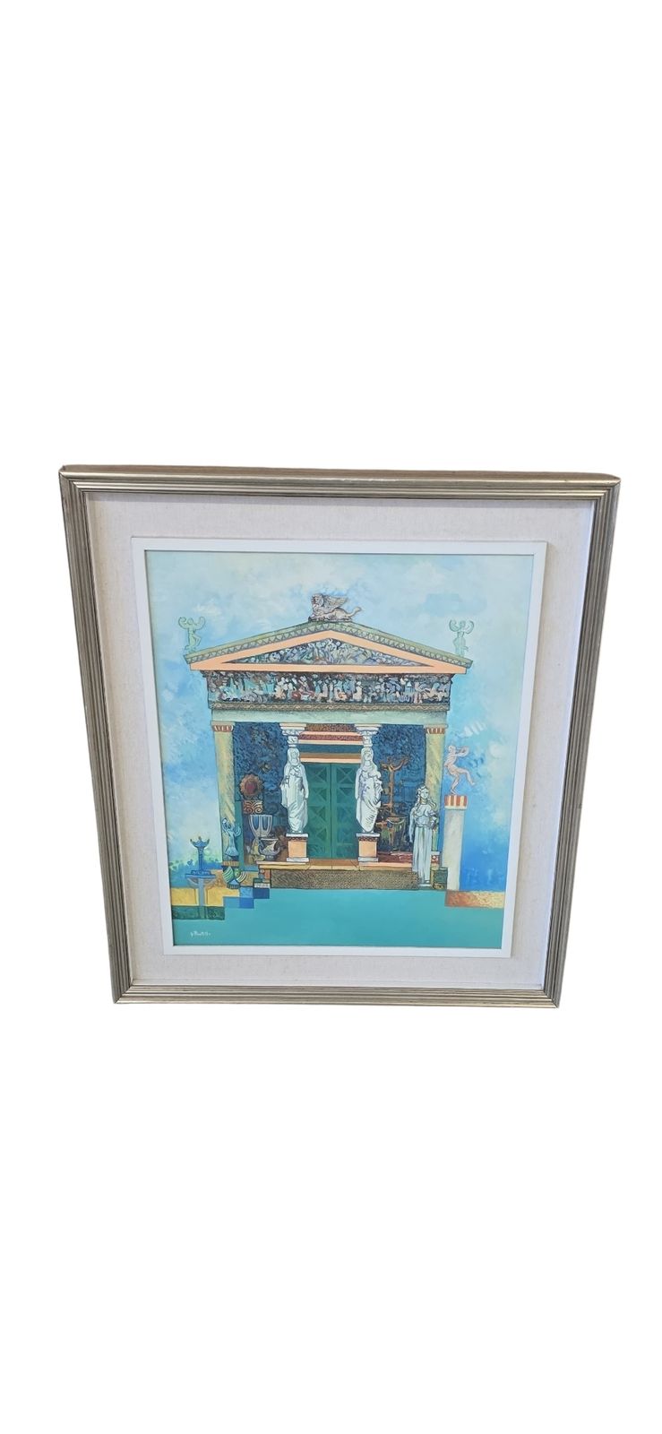 Art Unico Ed Esclusivo Dipinto Mosaico Materico Con Rilievo "Il Tesoro Di Sifno" (1993) photo