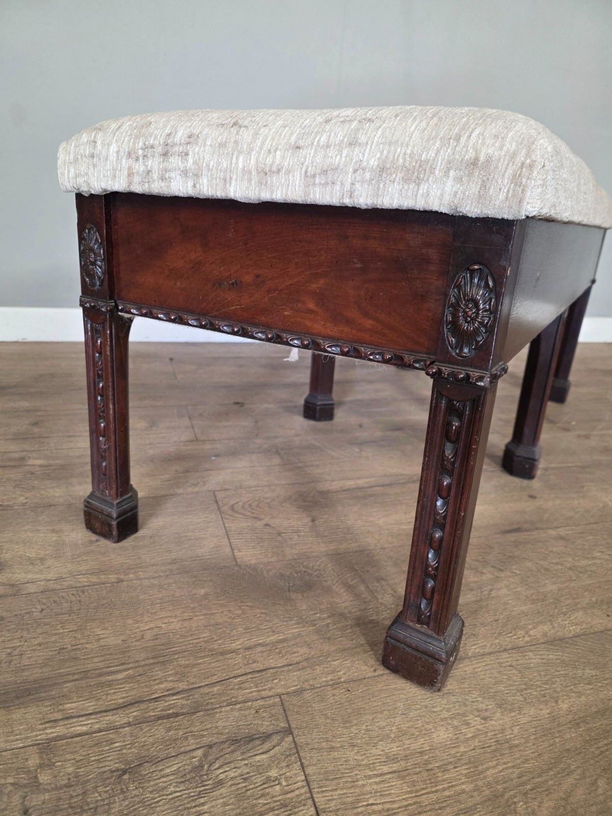 Antique Mahogany Adams Style Large Stool/Window Seat 18th Century photo buy