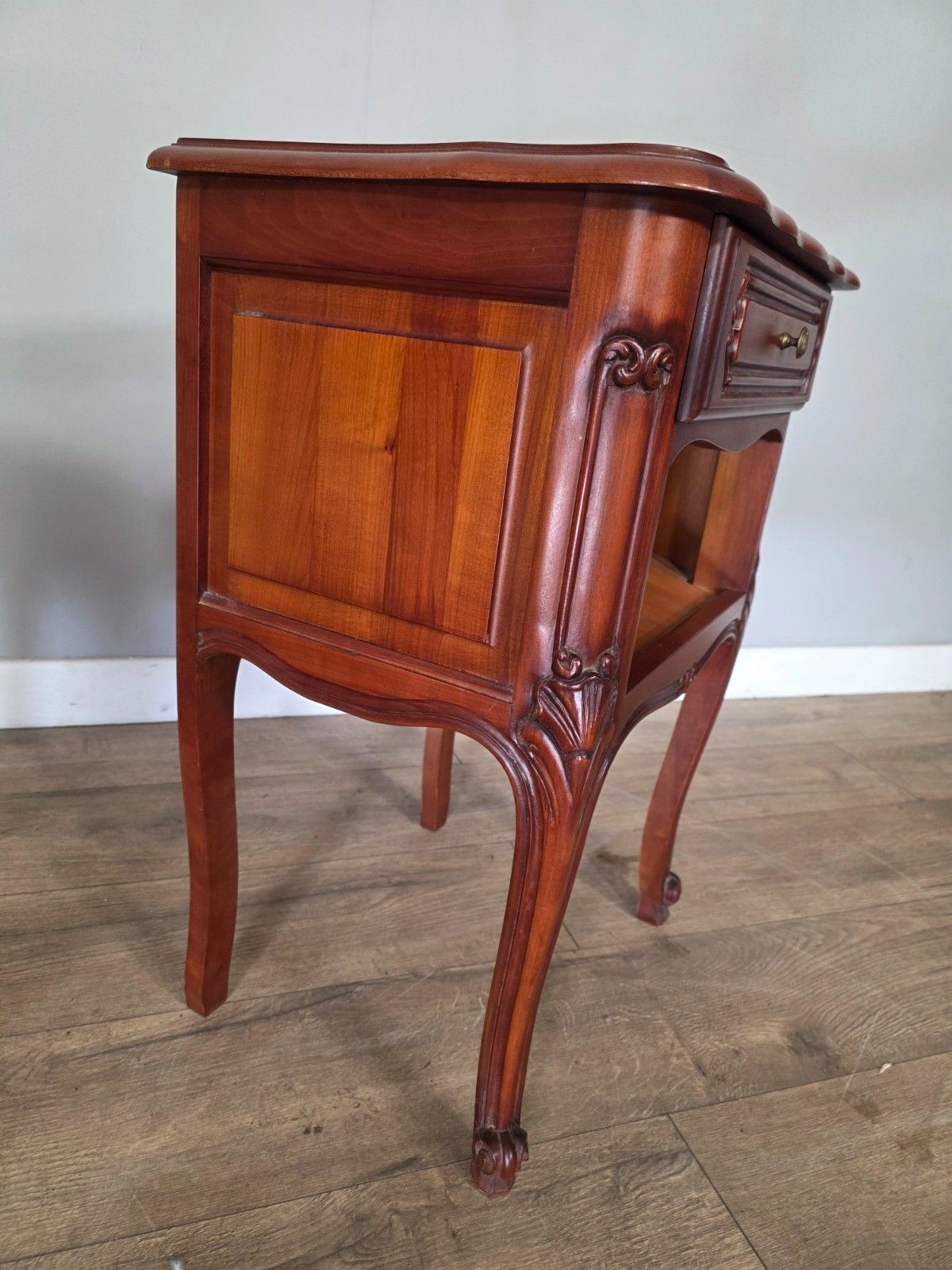 Furniture Pair Of Antique French Louis XV Style Bedside Cabinets 1960s photo