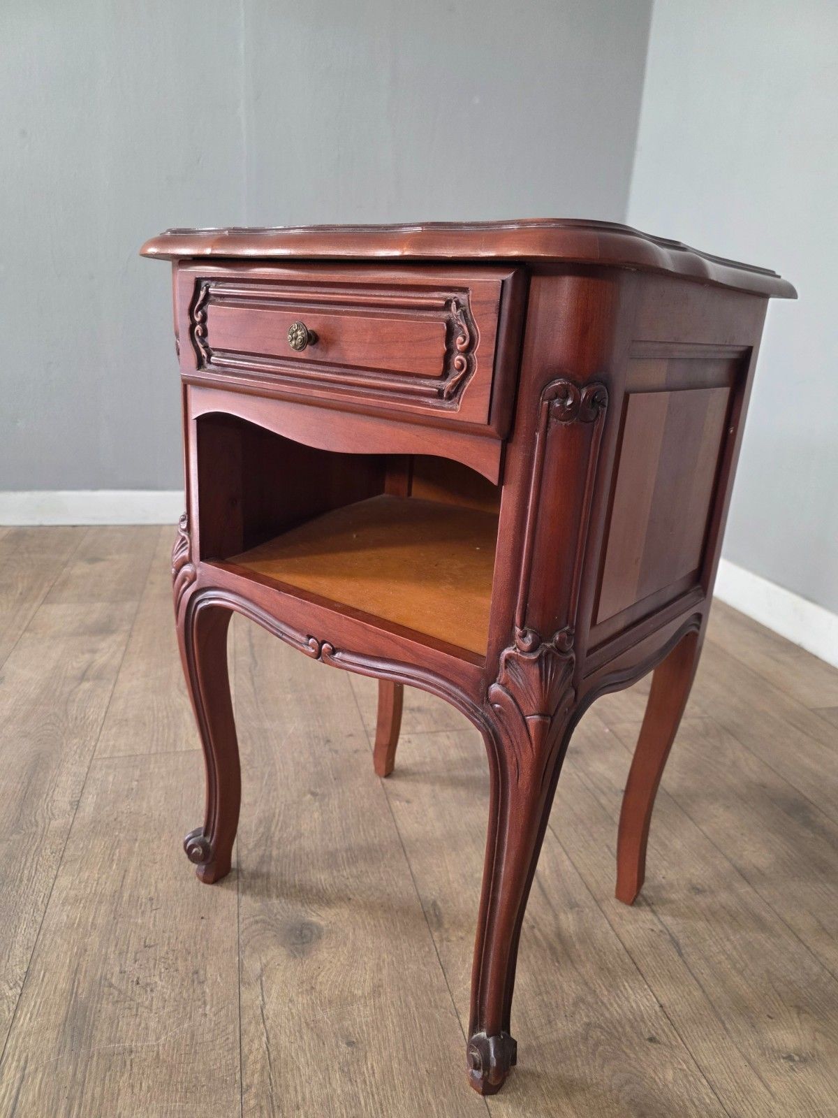 photo buy Pair Of Antique French Louis XV Style Bedside Cabinets 1960s