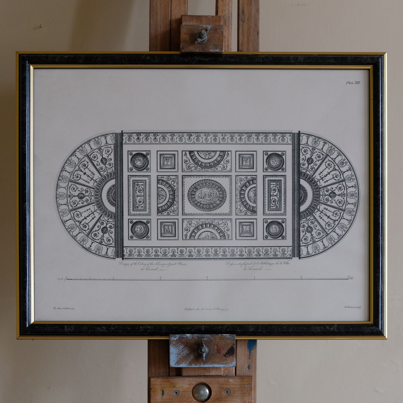 Design Of The Ceiling Of The Libaray Or Great Room At Kenwood, After Robert Adam