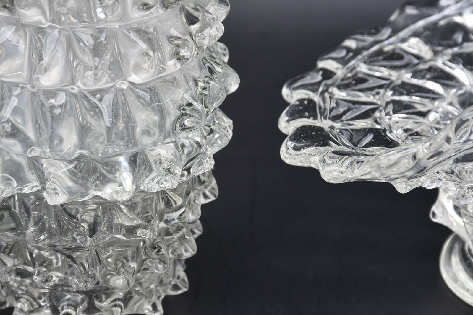 photo furniture Set Of 2 Ercole Barovier Rostrato Murano Italian Glass Vase For Barovier & Toso