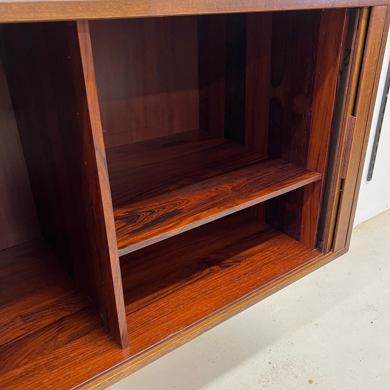 575.0 Rosewood Tambour Cabinet By Kai Kristiansen For Feldballes photo
