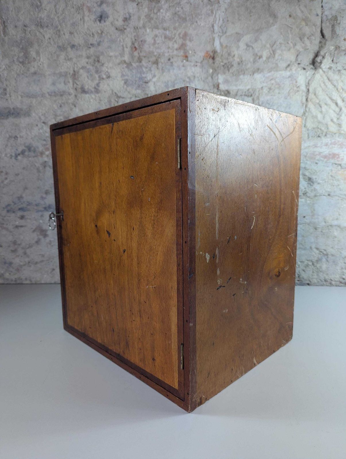 Vintage Wooden Cabinet With Drawers And Working Lock photo vintage