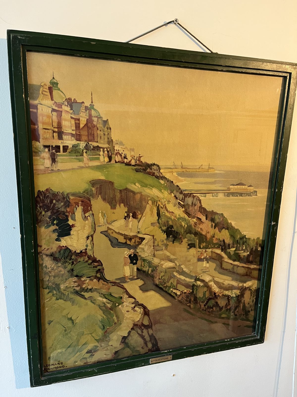 photo furniture 1930’s Leonard Richmond “Folkestone” Original Print For Southern Railway