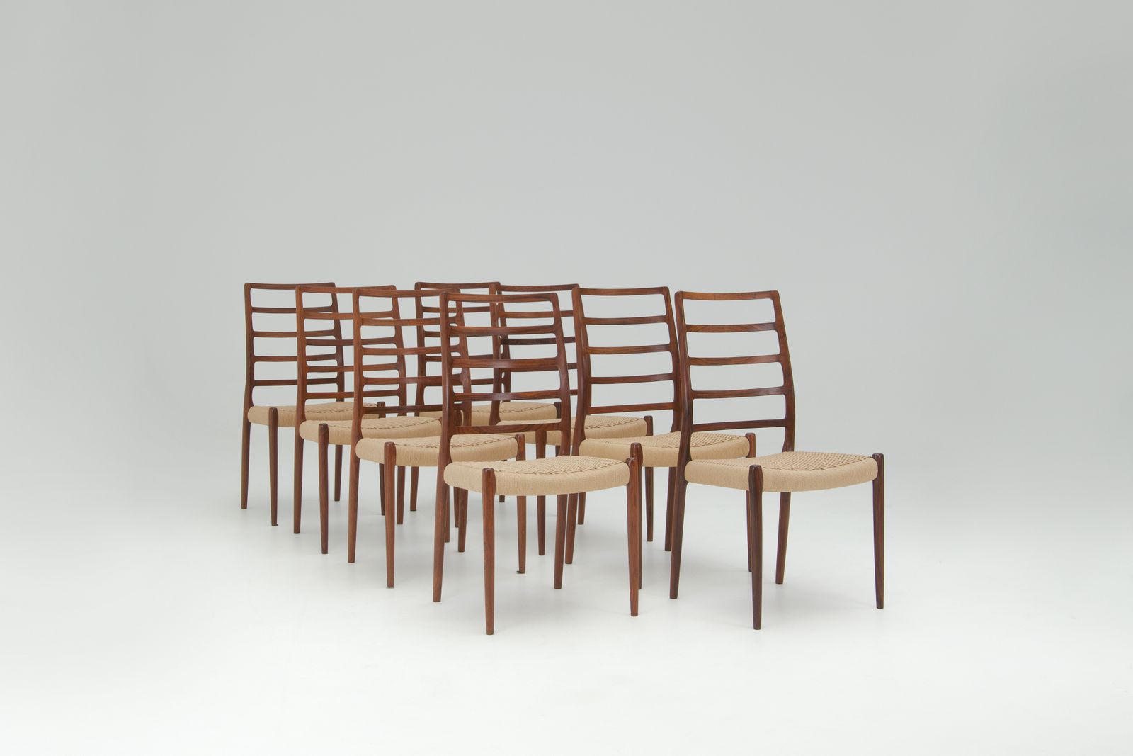 Set Of 8 'Model No. 82' Dining Chairs   Niels O. Møller