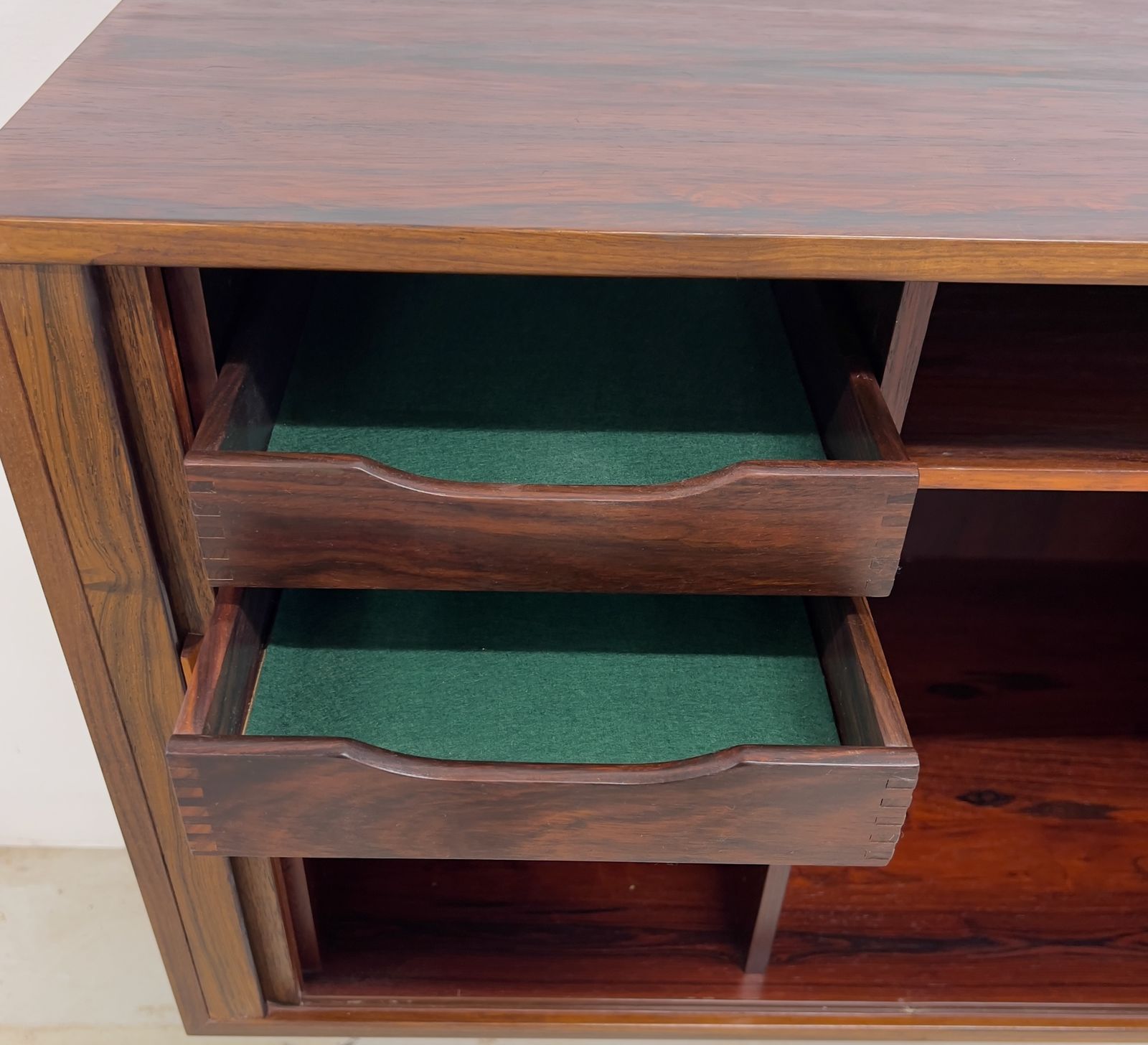 Rosewood Tambour Cabinet By Kai Kristiansen For Feldballes photo 595.0