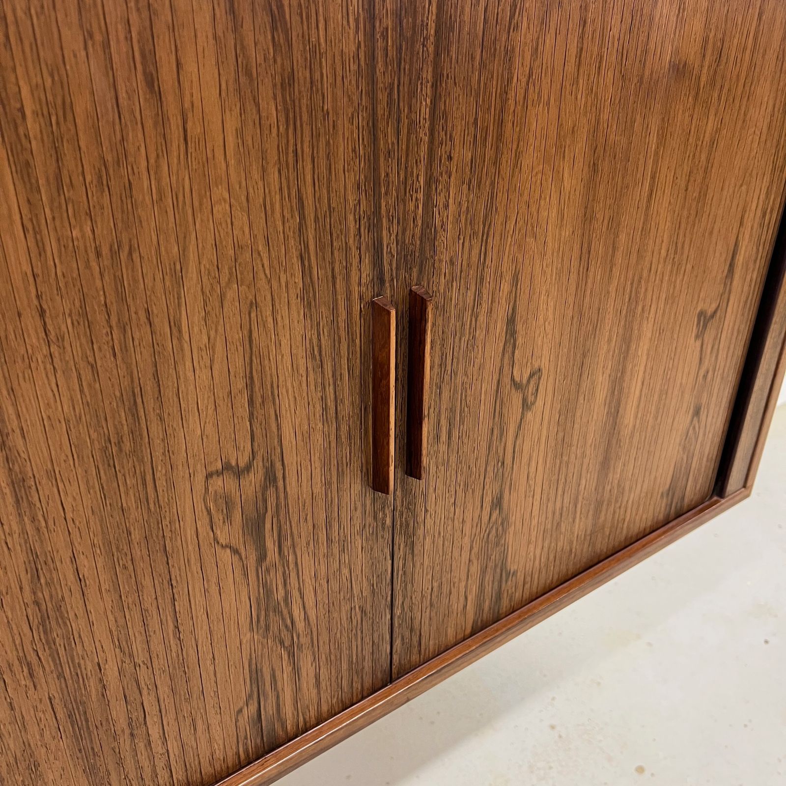595.0 Rosewood Tambour Cabinet By Kai Kristiansen For Feldballes photo