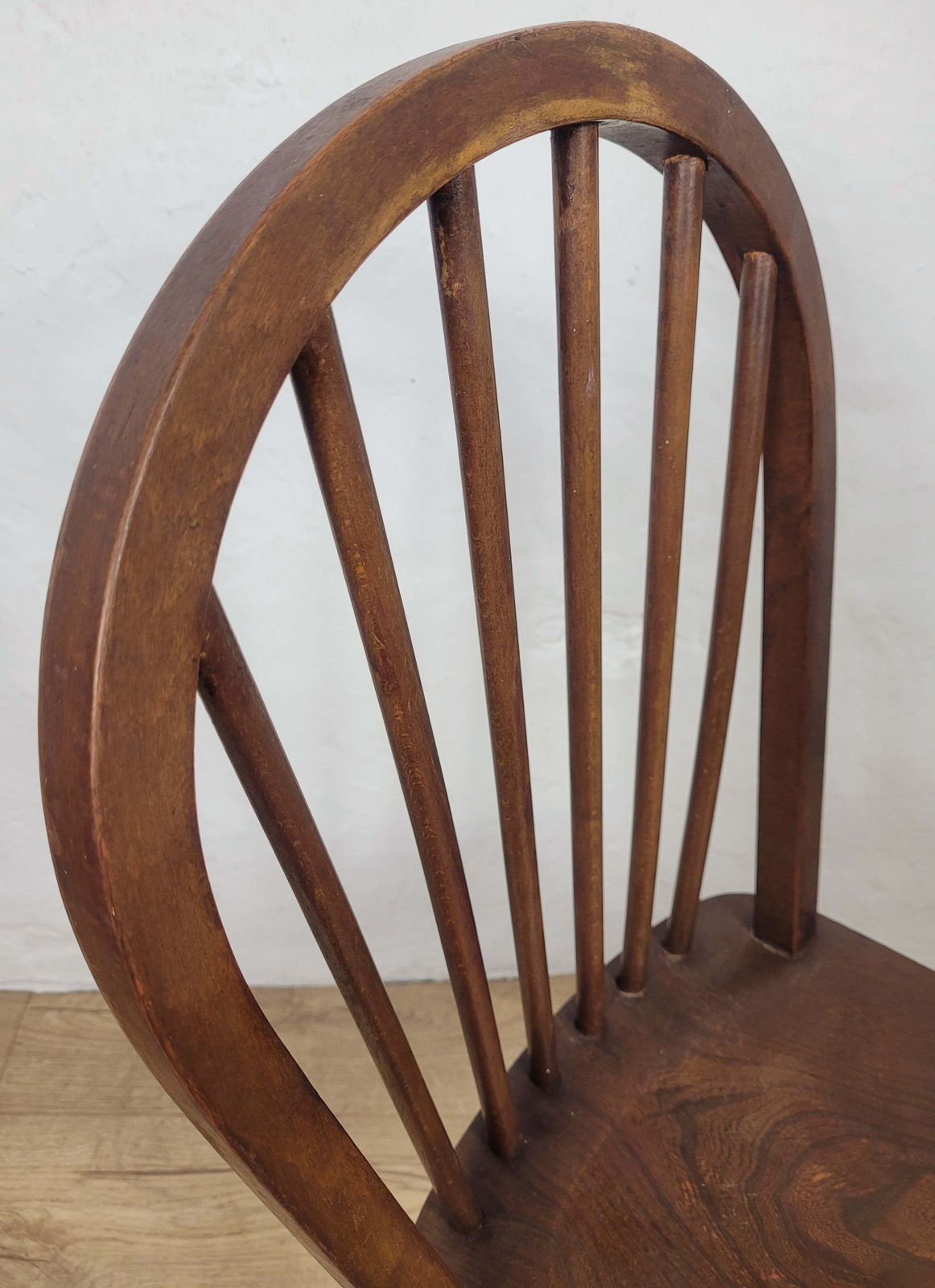 Vintage Kitchen Chair Hoop Back Elm & Birch English 20thc photo 144.0