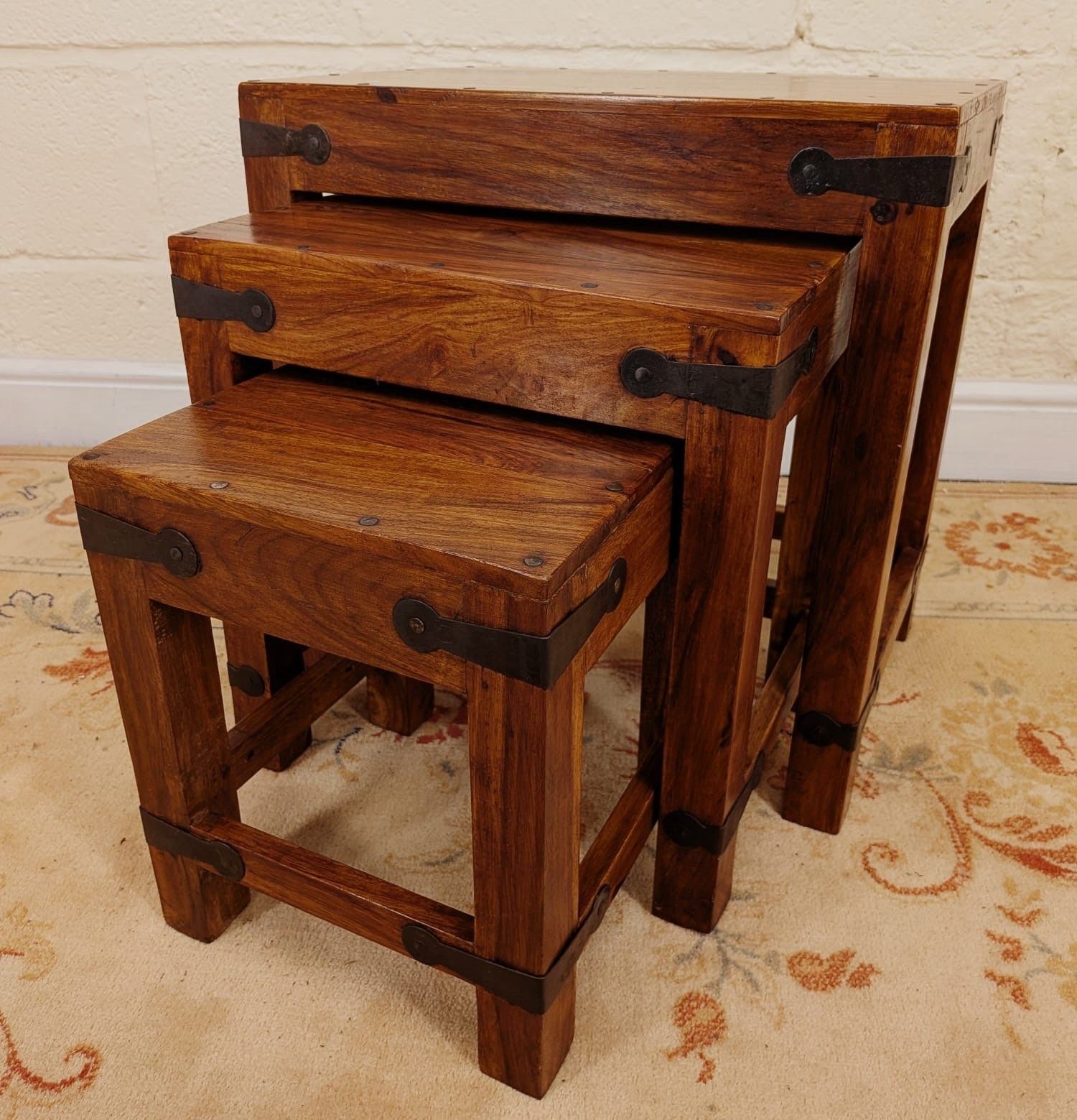 Indian Hardwood Nest Of Tables photo furniture
