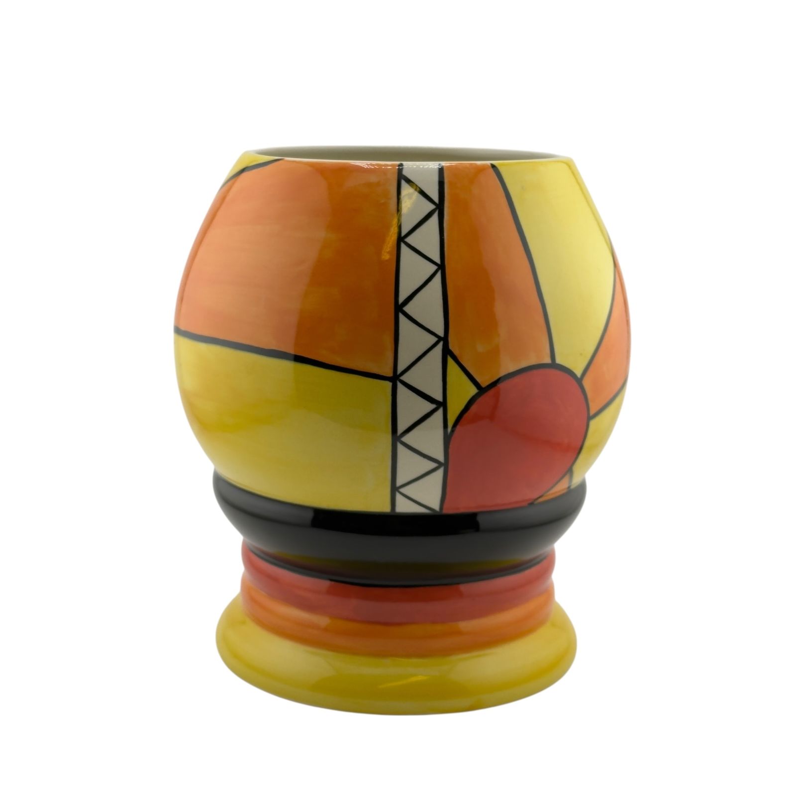 Lorna Bailey “Sunburst” Art Deco Vase – Old Ellgreave Pottery – Hand Painted photo for sale