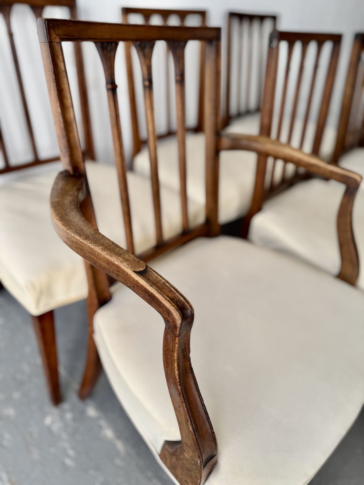 Set Of 6 Georgian Mahogany Dining Chairs photo buy