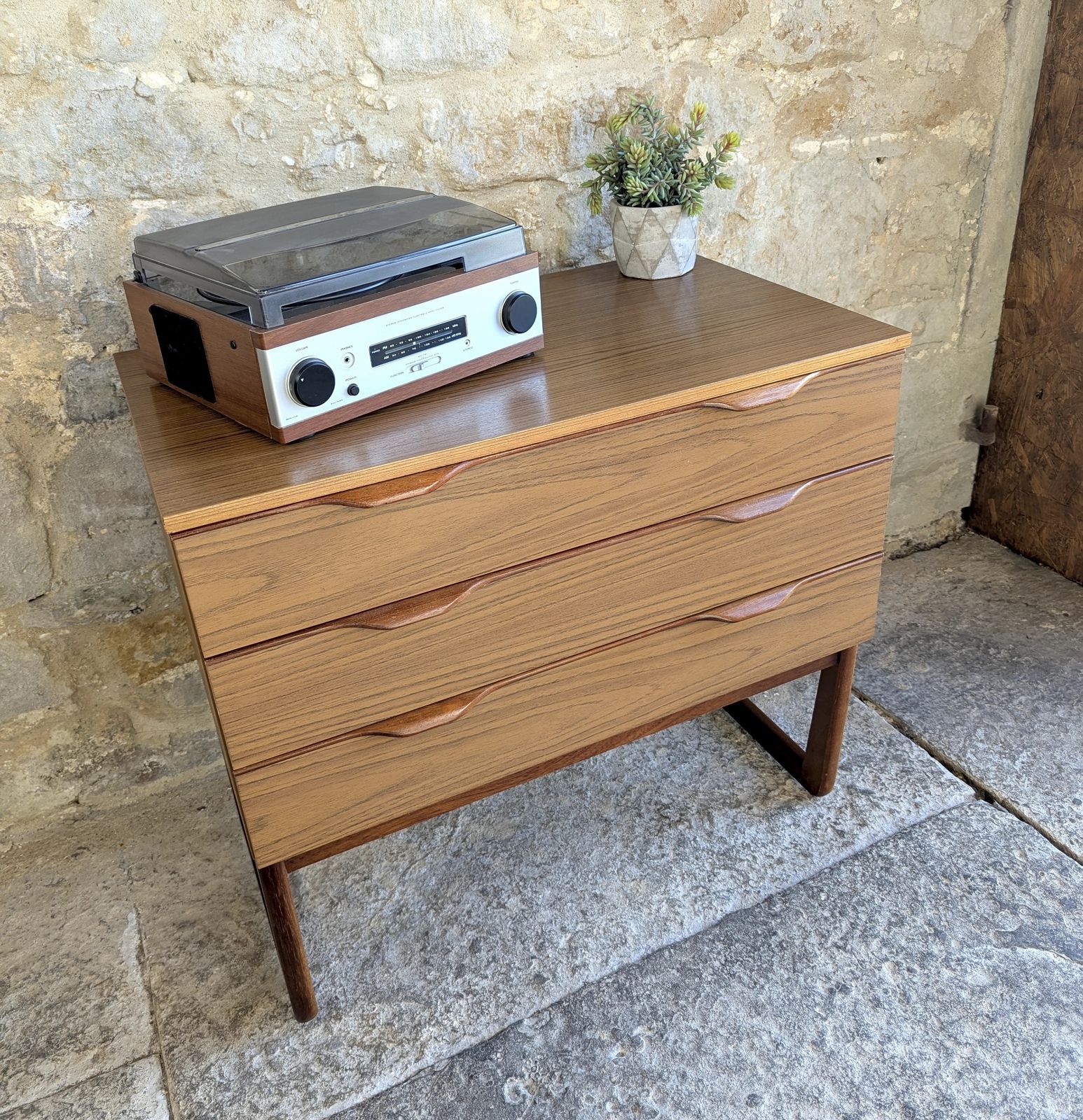 Mid Century Compact Chest Of Drawers By Europa   Teak Finish   Sku 125 photo furniture
