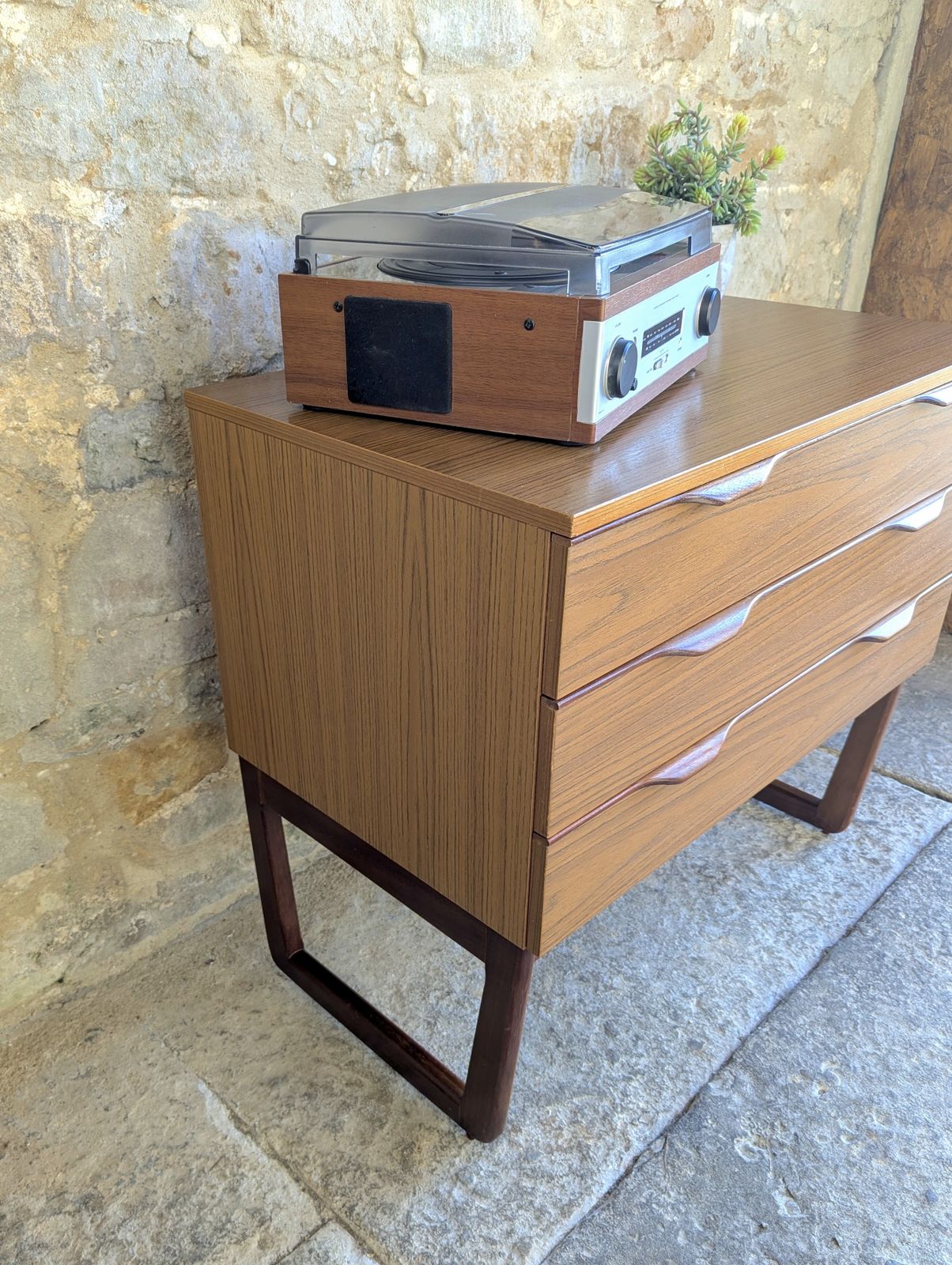 Mid Century Compact Chest Of Drawers By Europa   Teak Finish   Sku 125 photo for sale