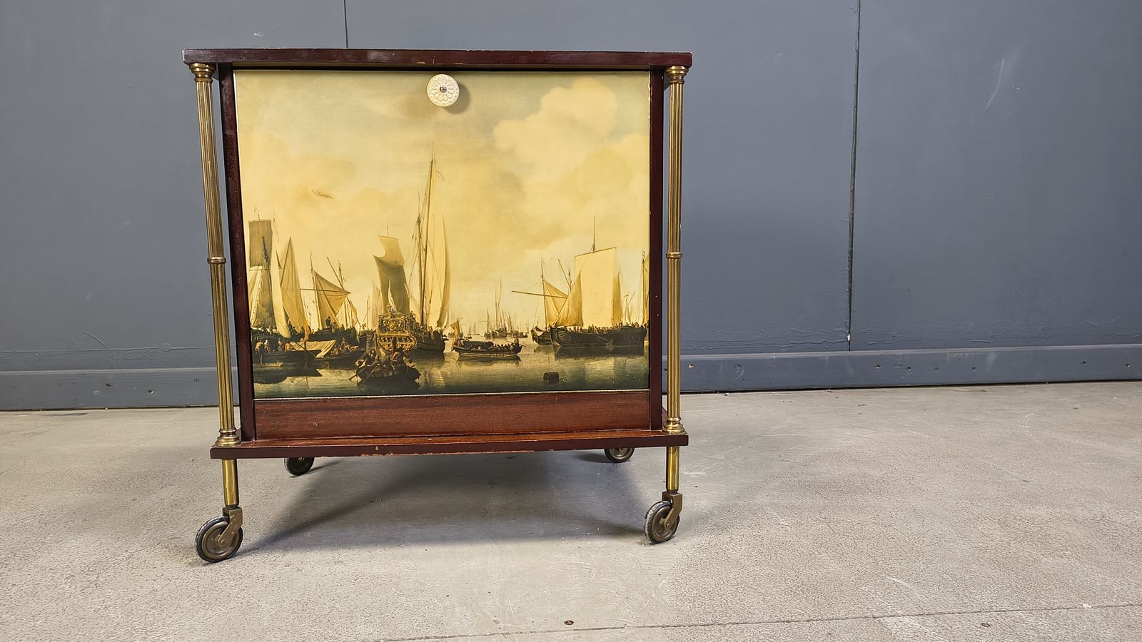 Mid Century Modern French Bar Cabinet, 1960s