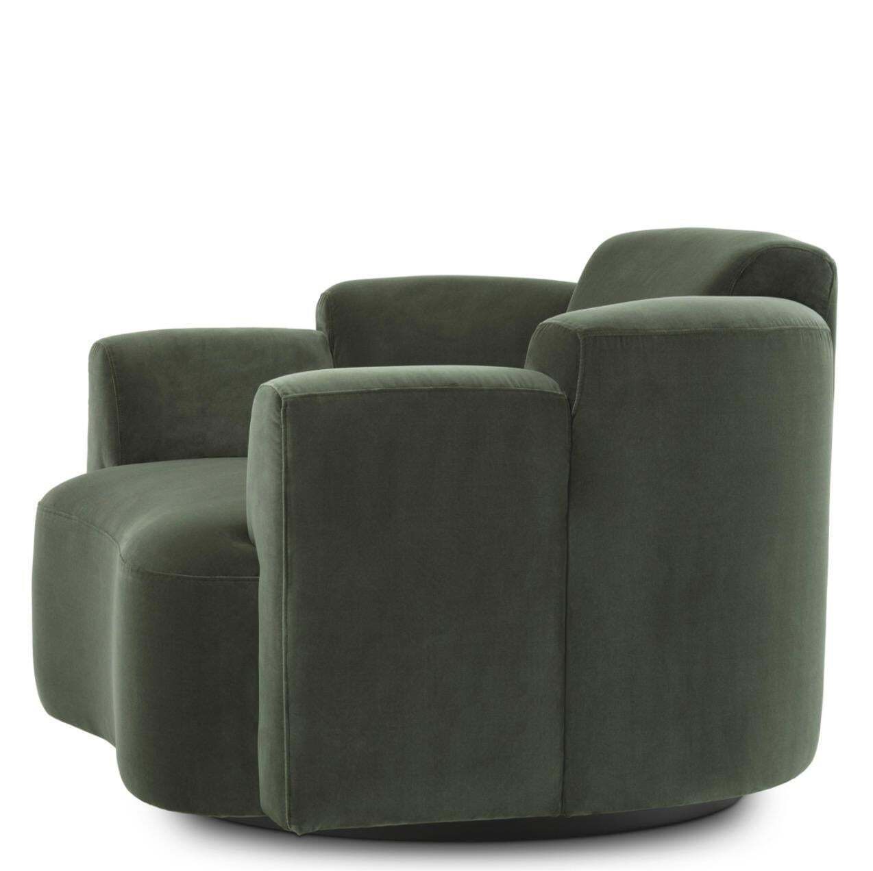 Swivel Chair In Torrin Green Velvet photo 3771.0
