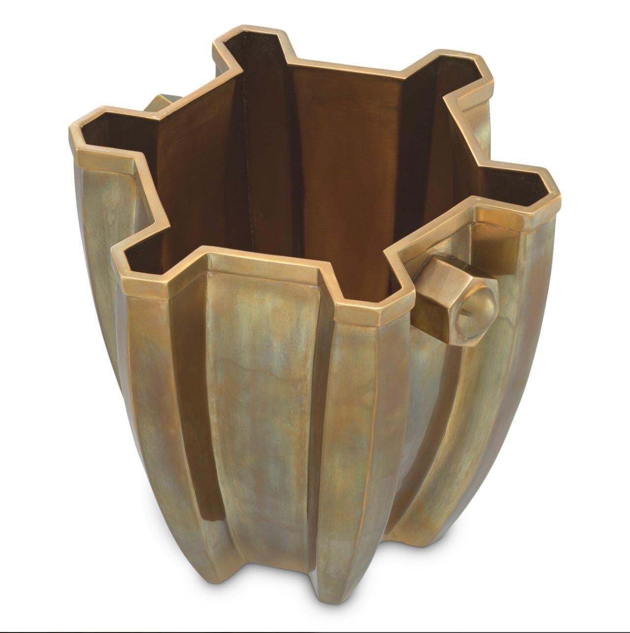 Pair Of Wine Coolers, Vintage Brass Finish, Contemporary photo for sale