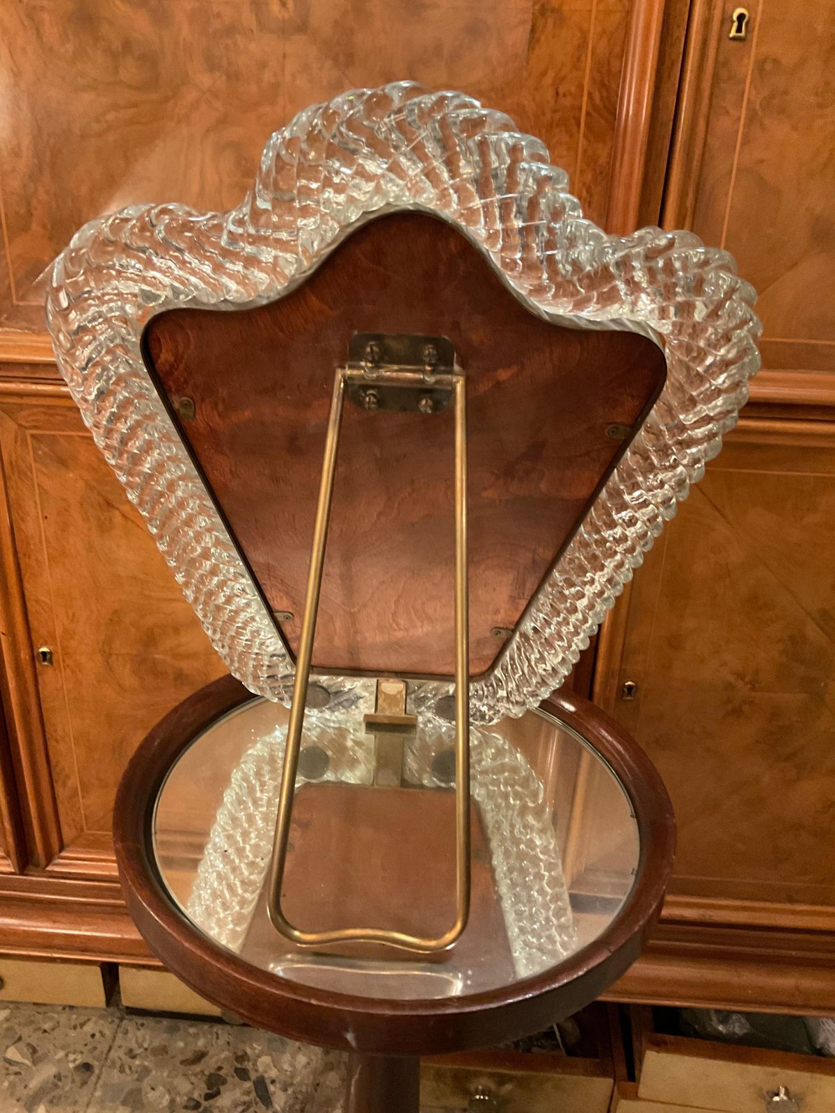 Barovier & Toso Table Or Hanging Mirror Murano Glass Italy 1940/50. photo buy