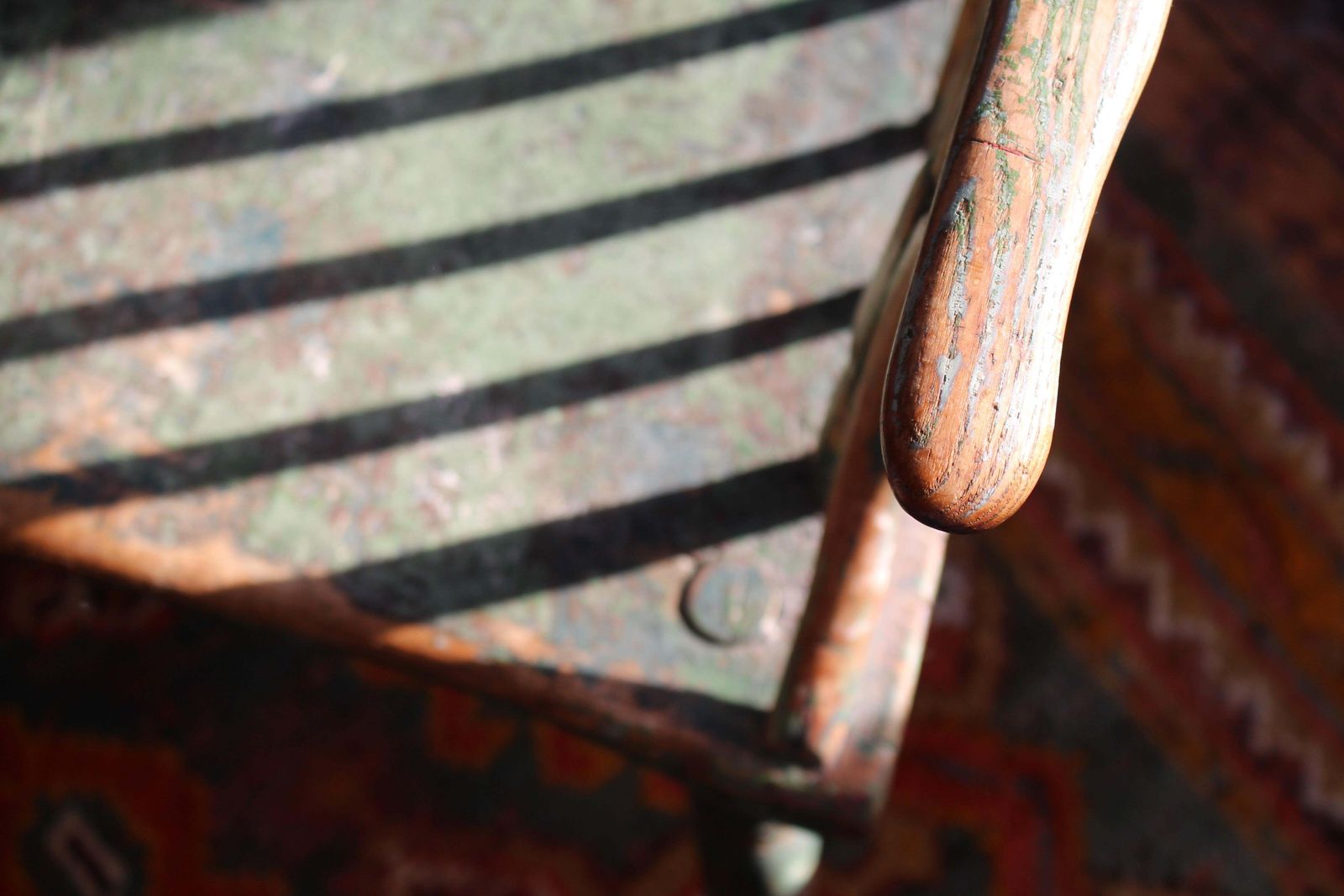 Early 19th Century Welsh Stick Back Chair Original Green Paint Folk Art photo furniture