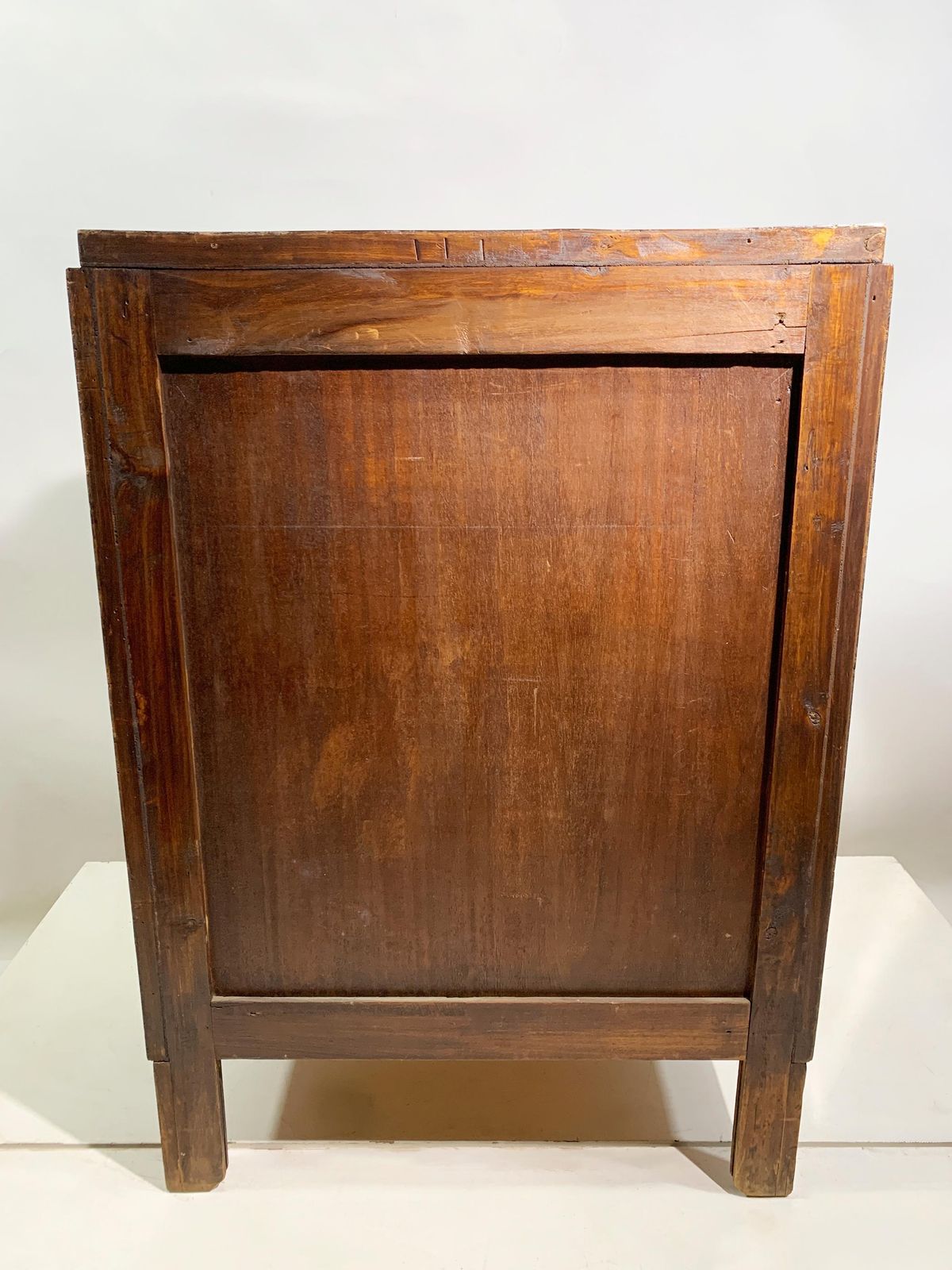 Art Deco Figured Walnut Veneer Bedside Cabinet /Nightstand, France, Circa 1940's photo vinterior