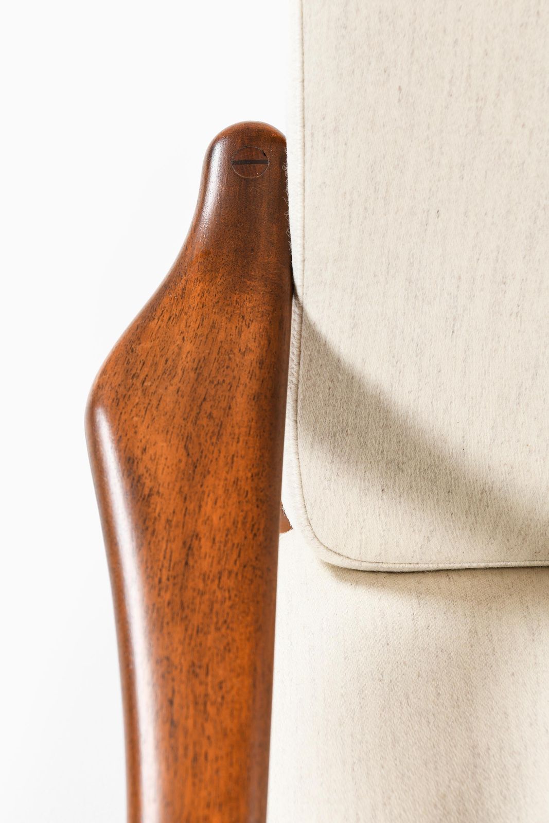 Set Of 2 Easy Chairs In Beech And Fabric By Arne Vodder, 1950s photo Furniture