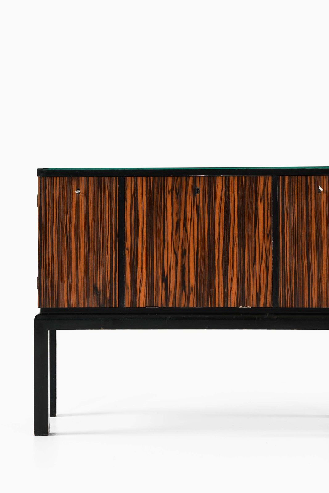 Sideboard In Glass And Lacquer By Otto Schulz, 1940s photo for sale