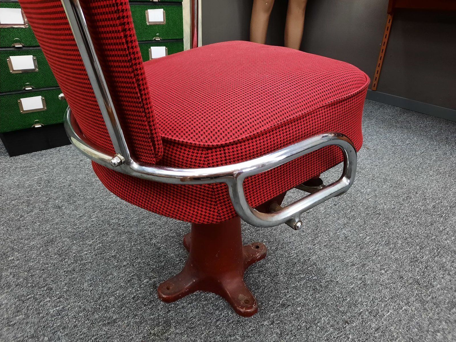 Furniture Bauhaus Cinema Folding Chair By Fana Metaal Holland, 1930s photo