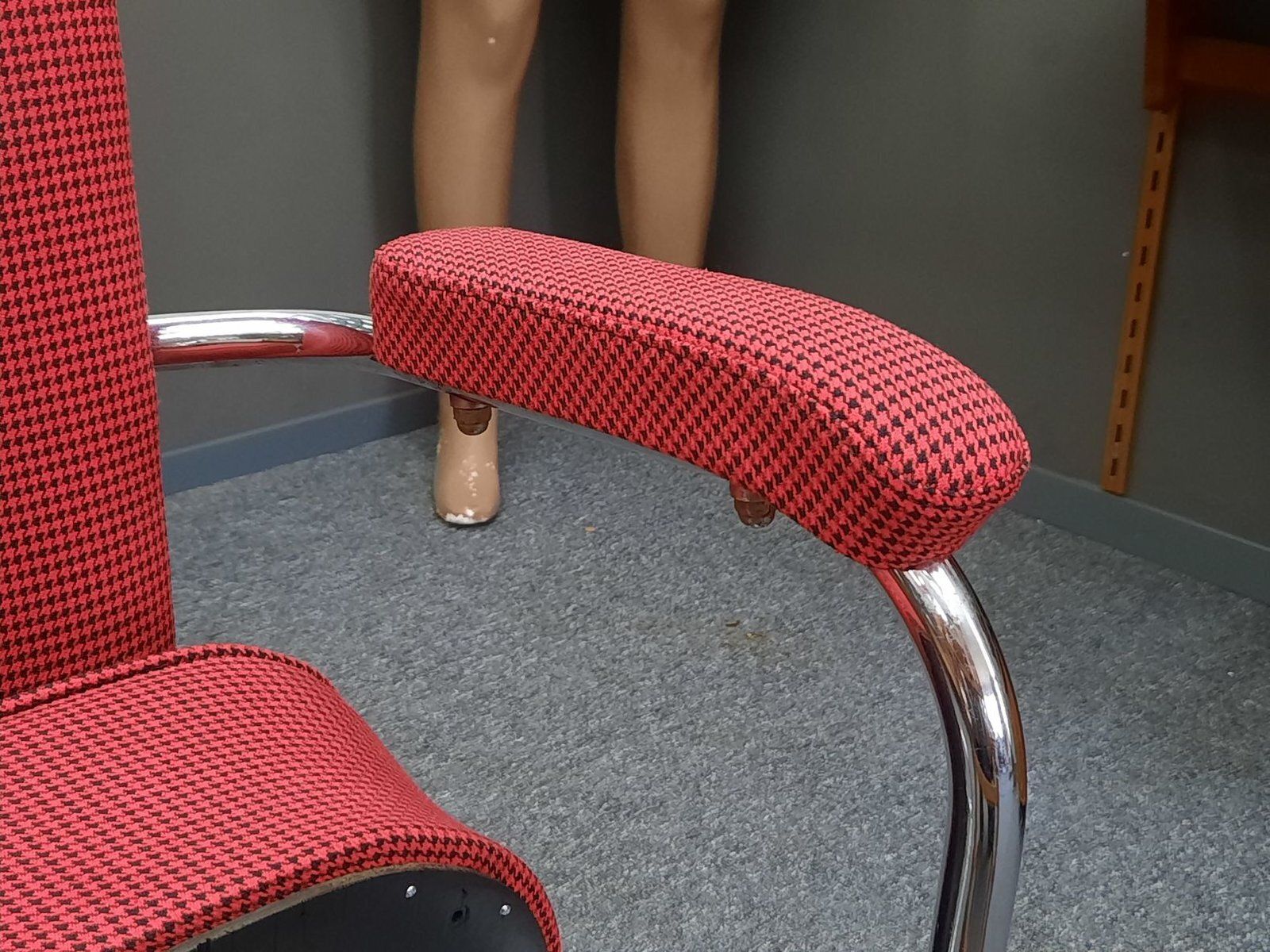 1251.0 Bauhaus Cinema Folding Chair By Fana Metaal Holland, 1930s photo
