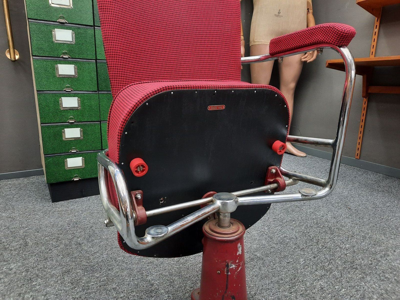 photo vinterior Bauhaus Cinema Folding Chair By Fana Metaal Holland, 1930s
