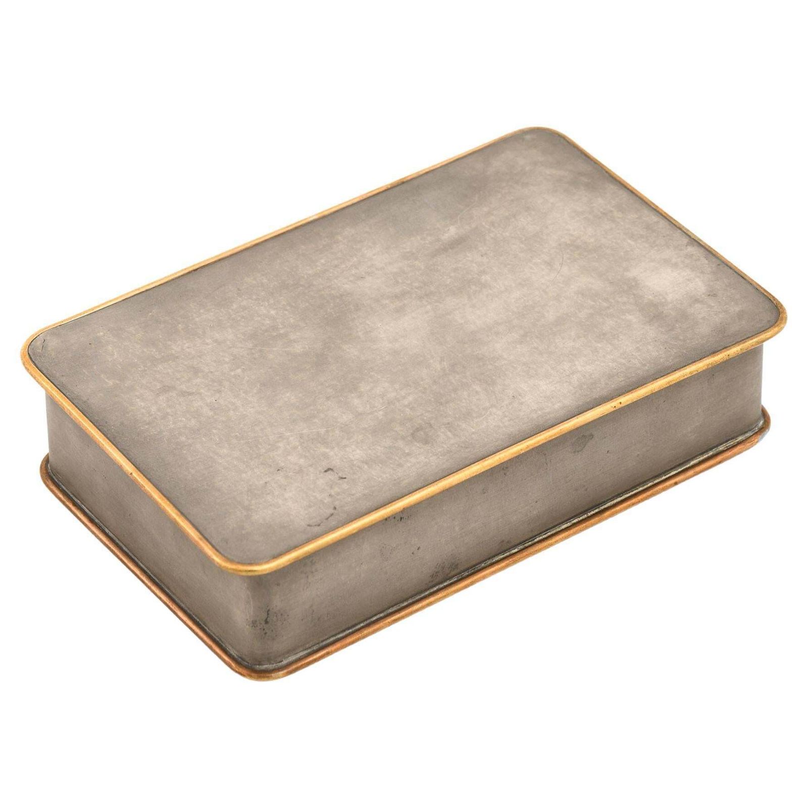 Box In Brass And Pewter By Nils Fougstedt, 1948