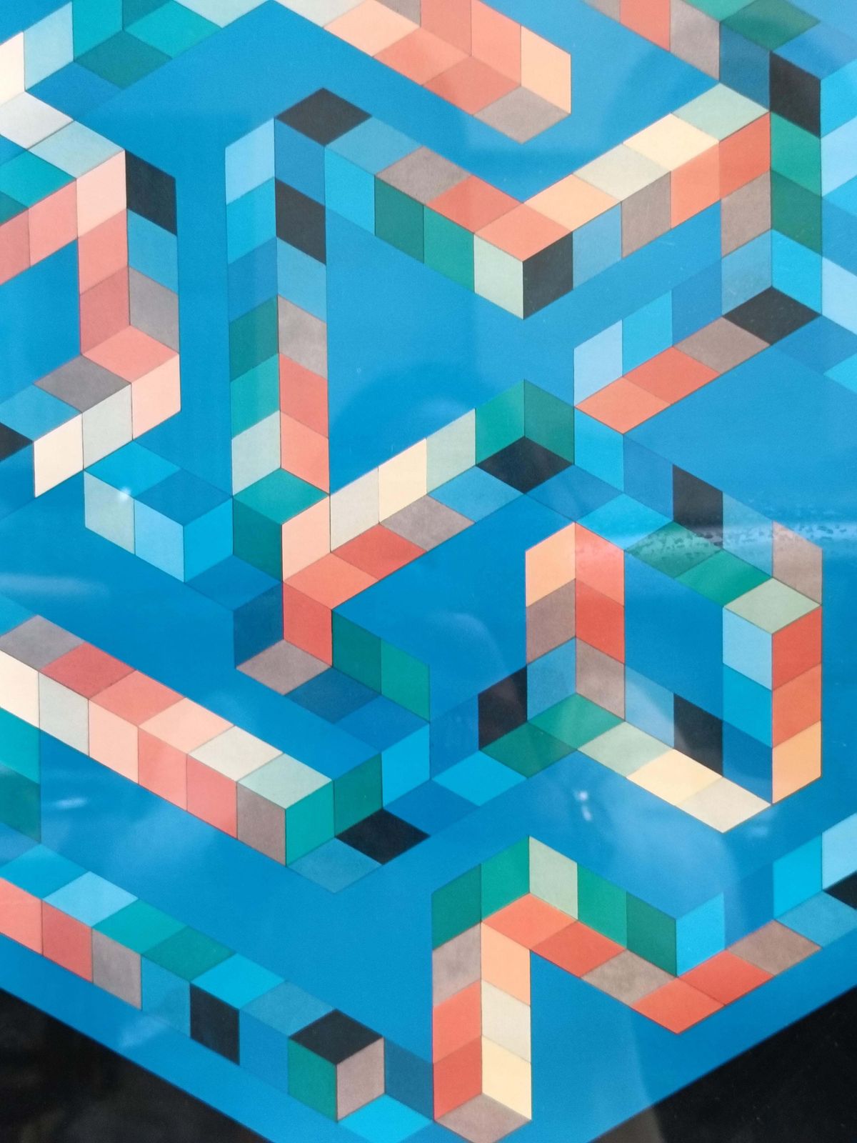Victor Vasarely For éditions Du Griffon Silkscreen Print "Babel 3" , Switzerland 1970s photo for sale