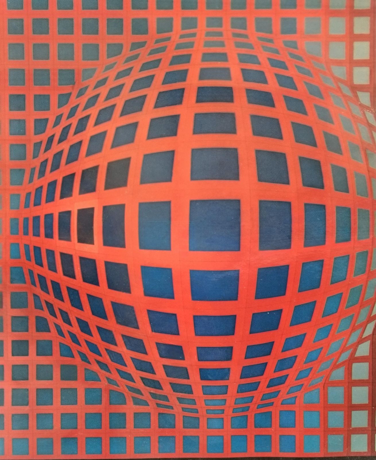 Victor Vasarely For éditions Du Griffon Serigraphy "Vp Rb" , Switzerland 1974 photo Art