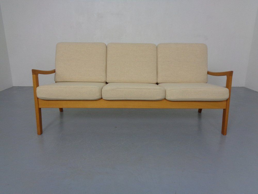 Senator Sofa In Oak By Ole Wanscher For Poul Jeppesen, Denmark, 1960s