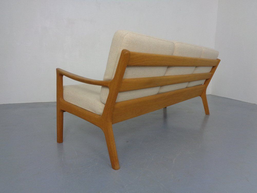 Senator Sofa In Oak By Ole Wanscher For Poul Jeppesen, Denmark, 1960s photo buy