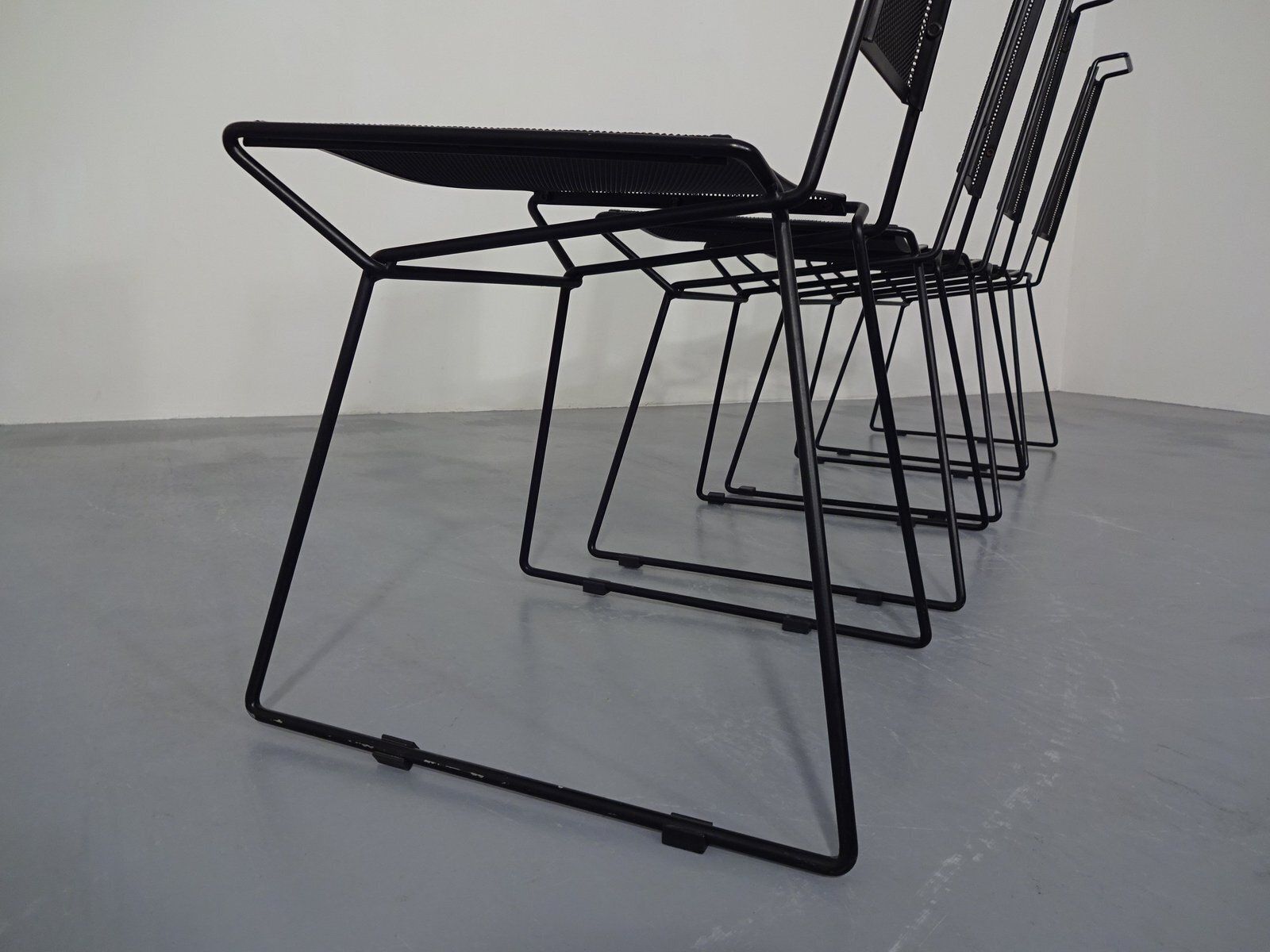 photo vintage Metal Chairs From Rolf Rahmlow, Germany, 1980s, Set Of 4