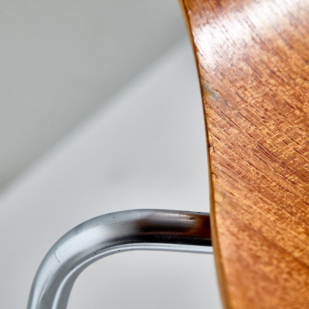 photo vintage Teak Model 3107 Chair By Arne Jacobsen For Fritz Hansen, 1960s